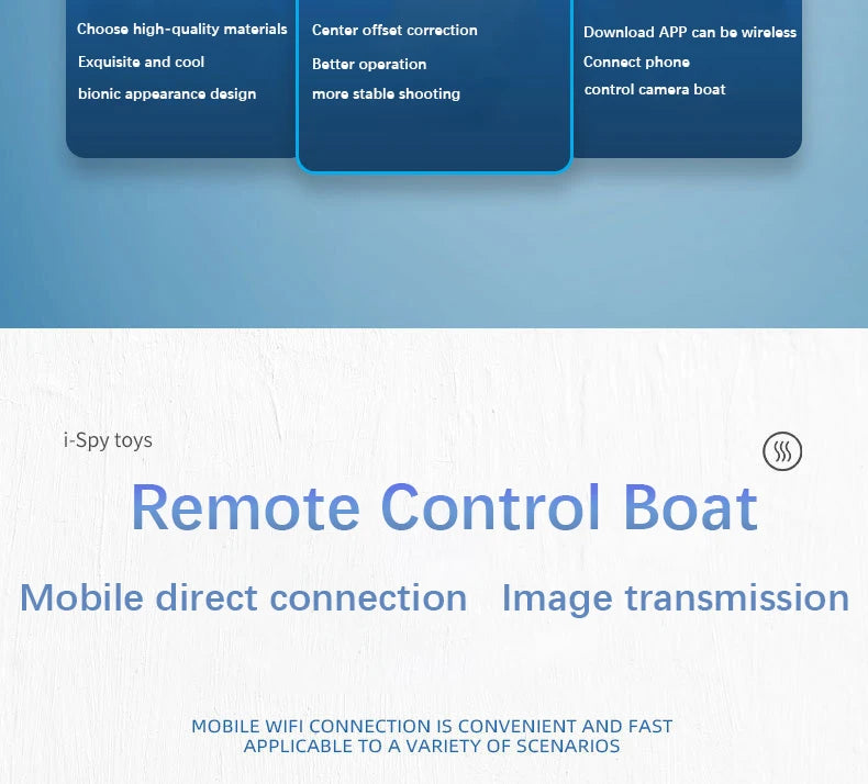 RC Båt med Undervattenskamera & WiFi – Filma Under Vattnet i Realtid
